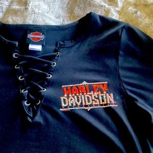 XL Harley Davidson tee. Very sexy. Sequins on front and back perfect. Never worn